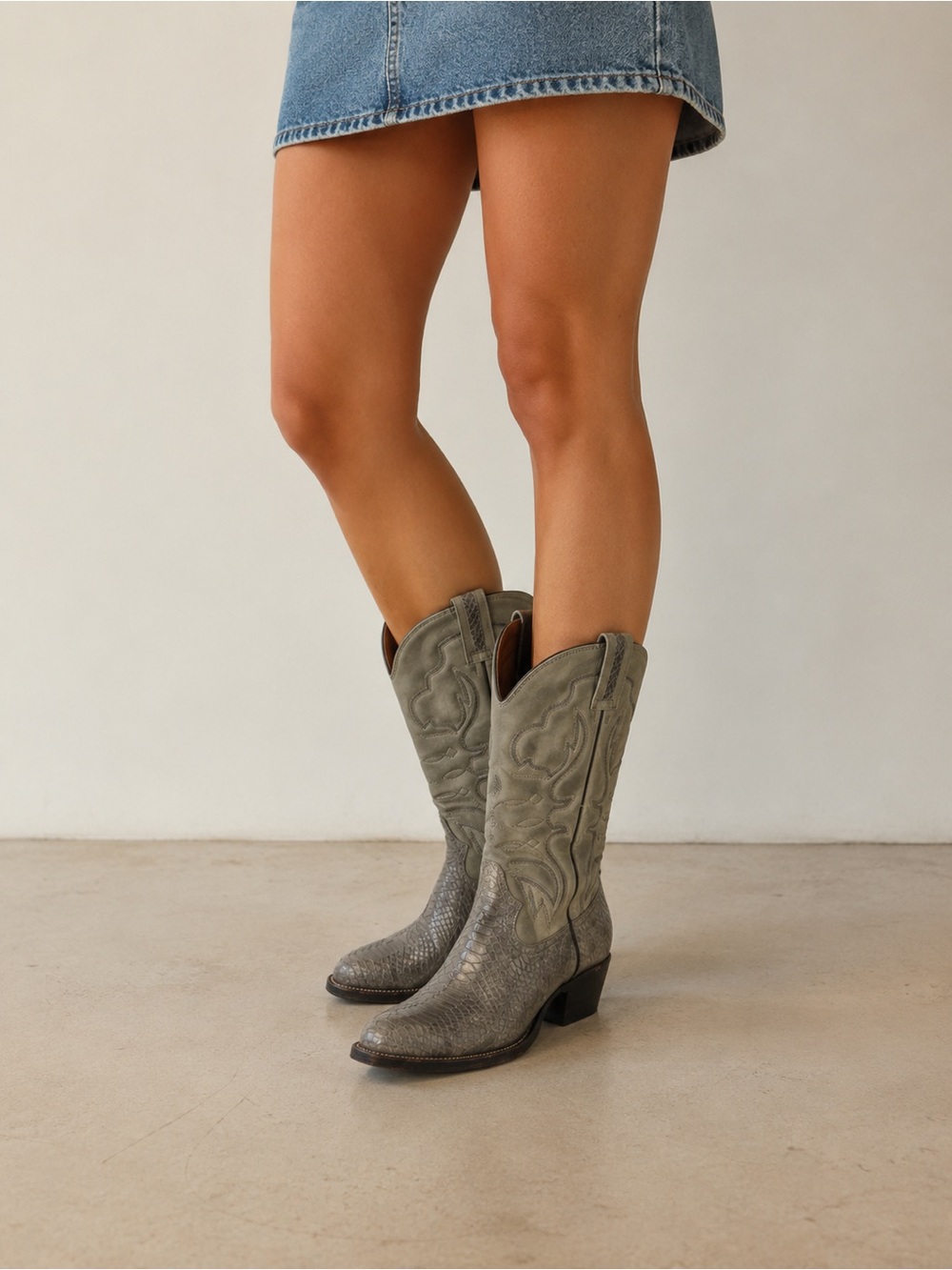 Vintage Billy’s Boots Genuine Python Snakeskin Western Boots Women’s 7.5–8